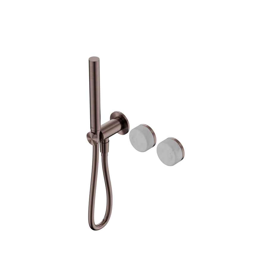 Nero Serenity Progressive Shower System With Carrara Handle And Slim Shower Brushed Bronze Tapware Nero Default Title