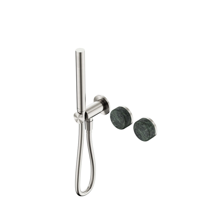 Nero Serenity Progressive Shower System With Verde Alpi Handle And Slim Shower Brushed Nickel Tapware Nero Default Title