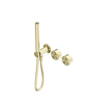 Nero Serenity Progressive Shower System With Metal Handle And Slim Shower Brushed Gold