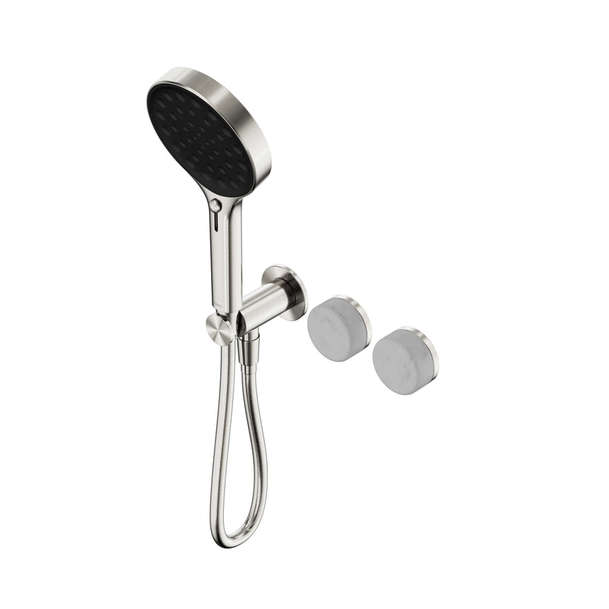 Nero Serenity Progressive Shower System With Carrara Handle And Nero Serenity Hand Shower Brushed Nickel Tapware Nero Default Title