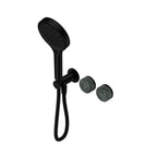 Nero Serenity Progressive Shower System With Verde Alpi Handle And Nero Serenity Hand Shower Matte Black
