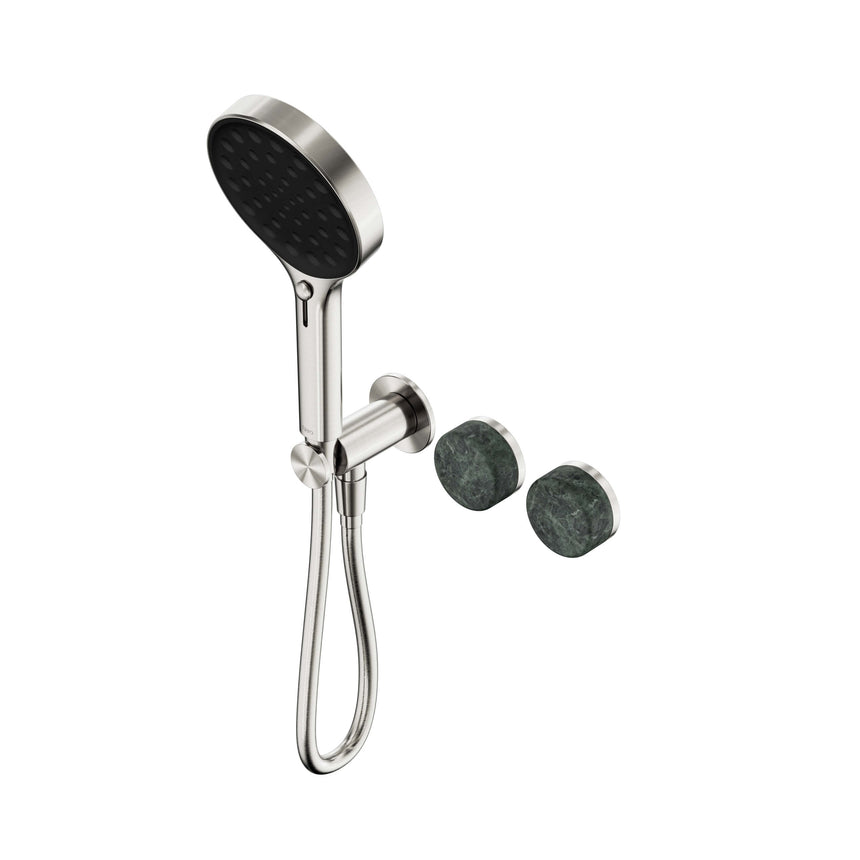 Nero Serenity Progressive Shower System With Verde Alpi Handle And Nero Serenity Hand Shower Brushed Nickel Tapware Nero Default Title
