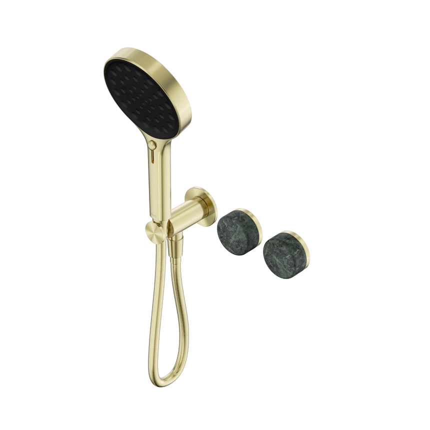 Nero Serenity Progressive Shower System With Verde Alpi Handle And Nero Serenity Hand Shower Brushed Gold Tapware Nero Default Title