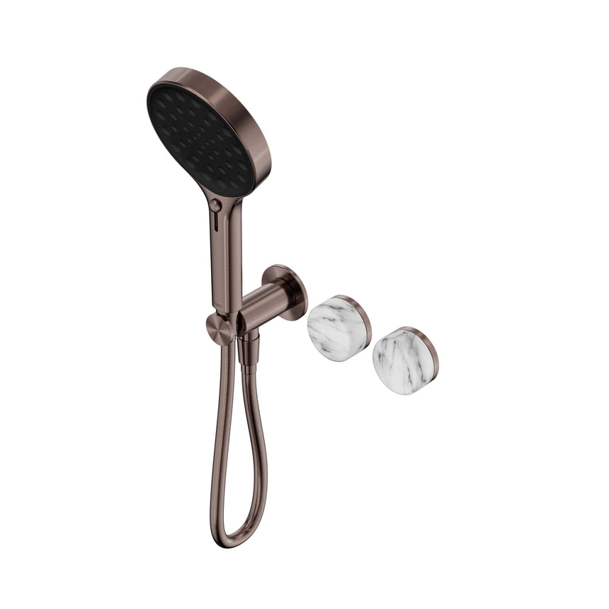 Nero Serenity Progressive Shower System With Arabescato Corchia Handle And Nero Serenity Hand Shower Brushed Bronze Tapware Nero Default Title