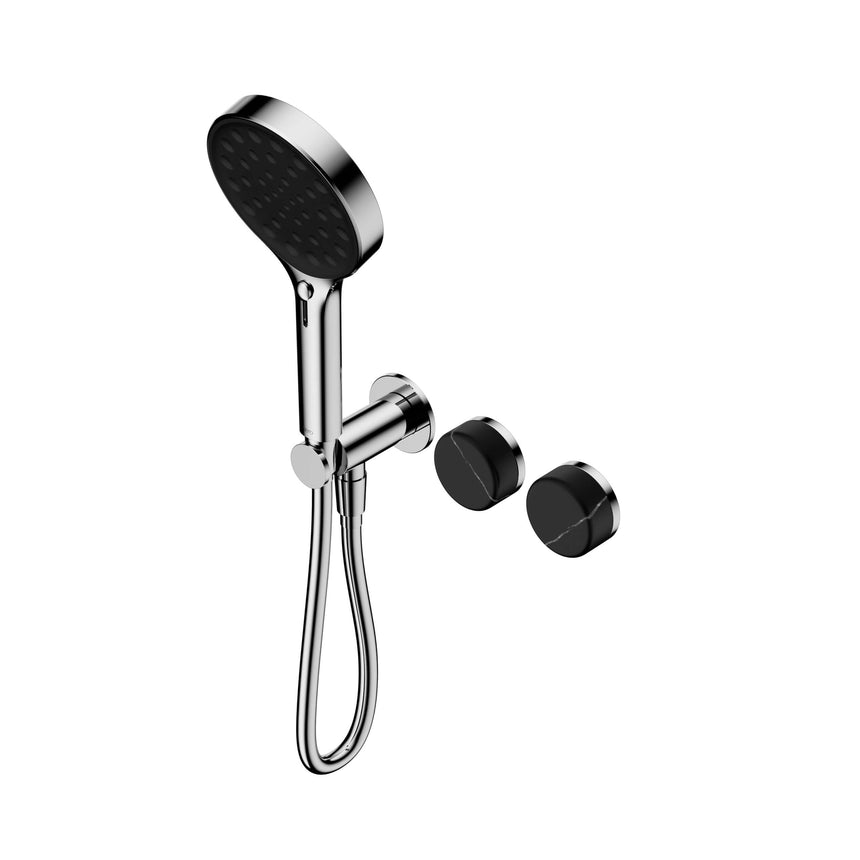 Nero Serenity Progressive Shower System With Marquina Black Handle And Nero Serenity Hand Shower Chrome Tapware Nero Default Title