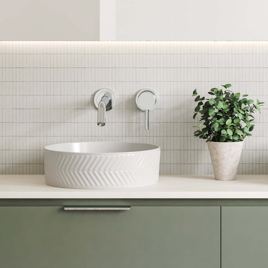 Allure Arrow Basin 360mm Gloss White Bathroom Basin Timberline