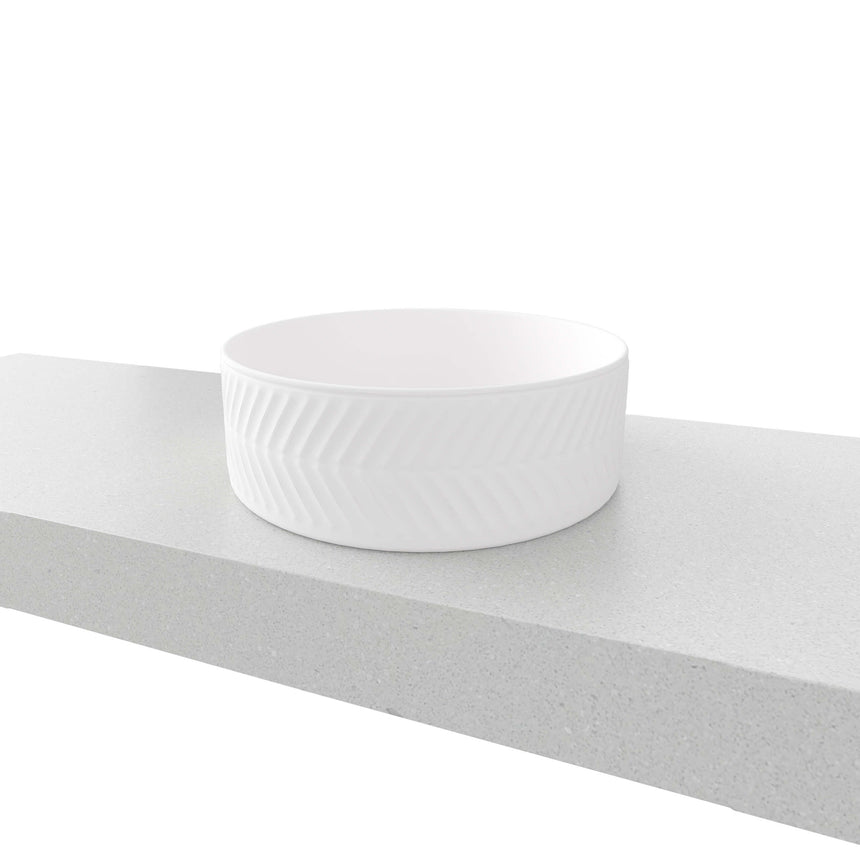 Allure Arrow Basin 360mm Matt White Bathroom Basin Timberline