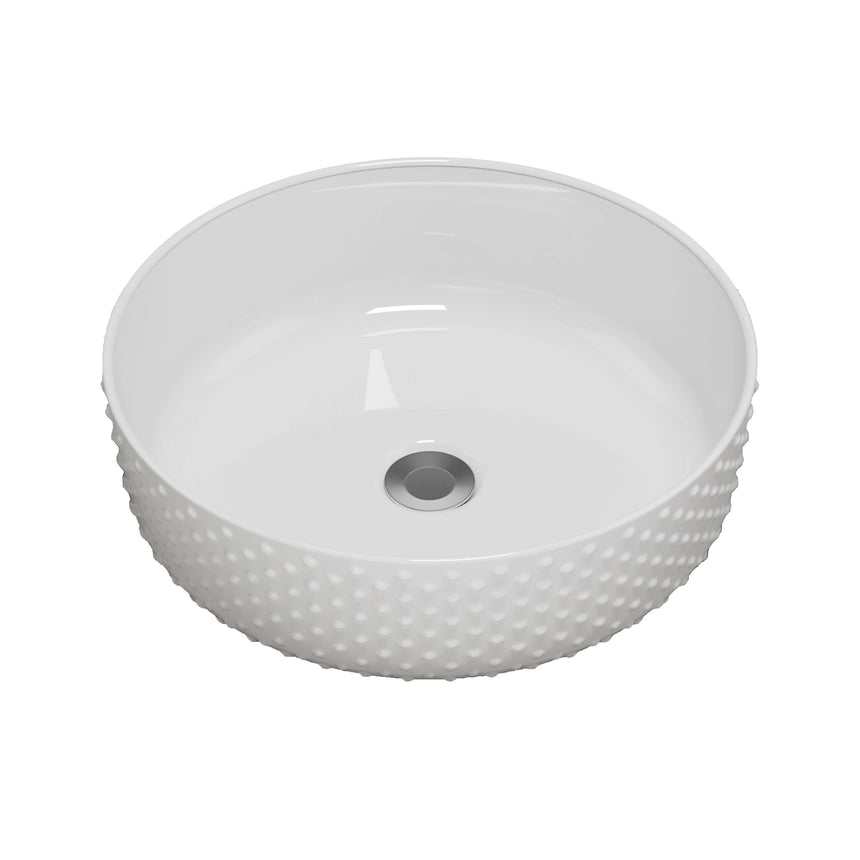 Allure Dimple Basin 360mm Gloss White Bathroom Basin Timberline Default Title
