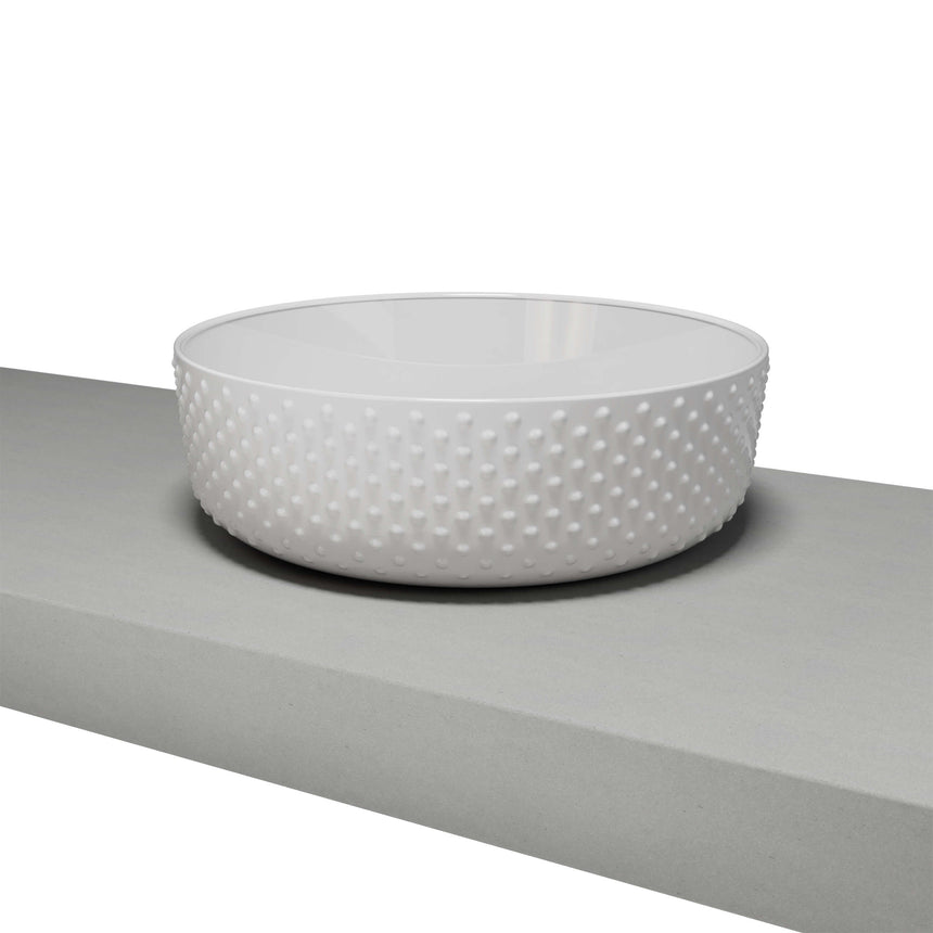 Allure Dimple Basin 360mm Gloss White Bathroom Basin Timberline