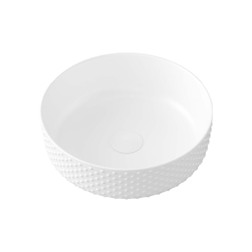 Allure Dimple Basin 360mm Matt White Bathroom Basin Timberline Default Title
