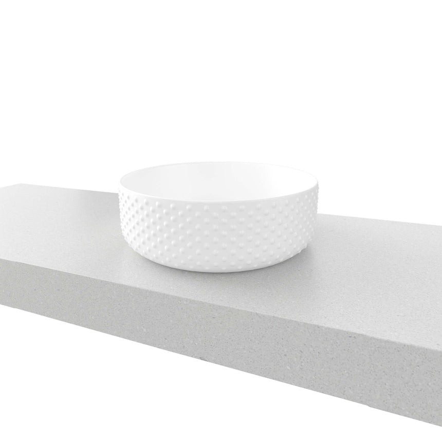 Allure Dimple Basin 360mm Matt White Bathroom Basin Timberline