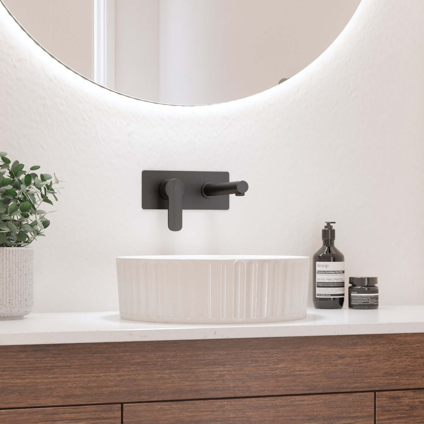 Allure Flute Basin 365mm Gloss White Bathroom Basin Timberline