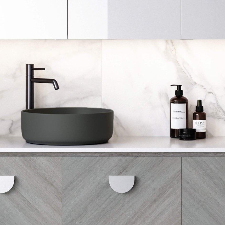 Allure Basin 360mm Matt Anthracite Bathroom Basin Timberline