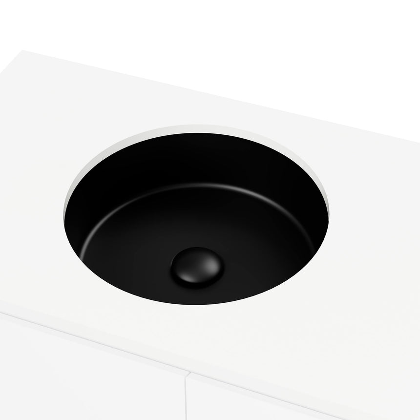 Allure Undermount Basin 360mm Matt Black Bathroom Basin Timberline