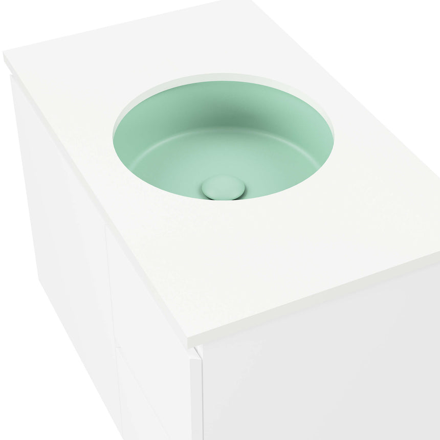 Allure Undermount Basin 360mm Matt Mint Bathroom Basin Timberline