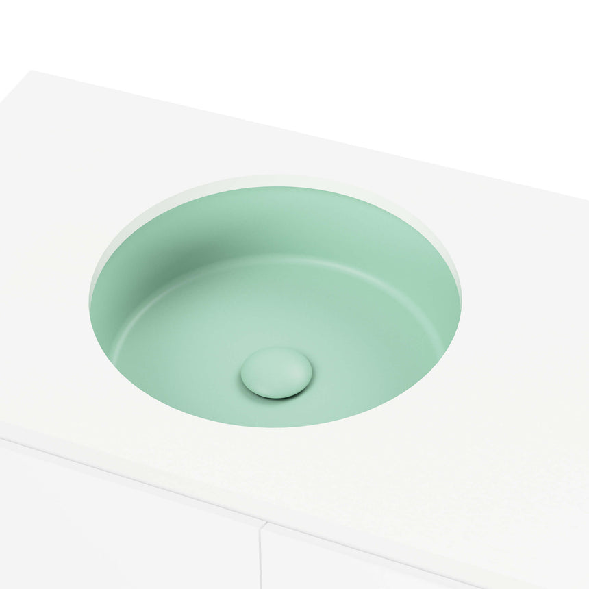 Allure Undermount Basin 360mm Matt Mint Bathroom Basin Timberline