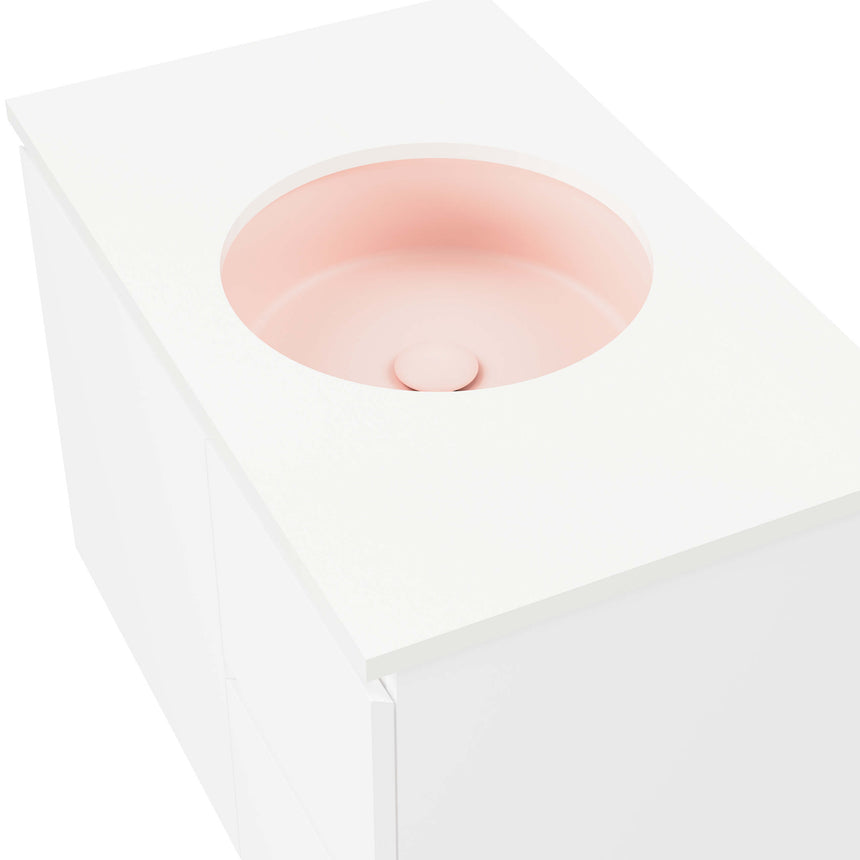 Allure Undermount Basin 360mm Matt Pink Bathroom Basin Timberline