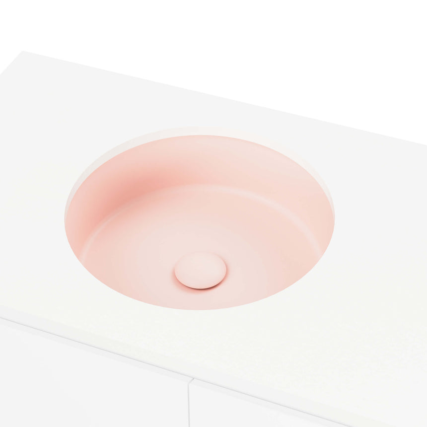 Allure Undermount Basin 360mm Matt Pink Bathroom Basin Timberline