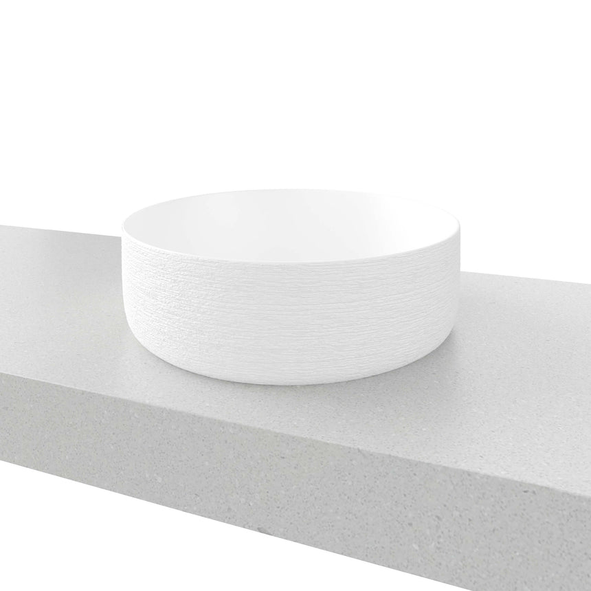 Allure Raked Basin 360mm Matt White Bathroom Basin Timberline