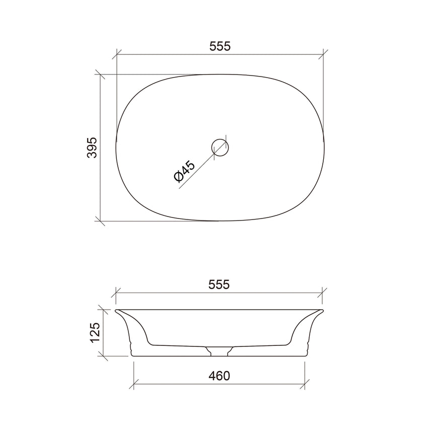 Bonnie Basin 560mm Gloss White Bathroom Basin Timberline