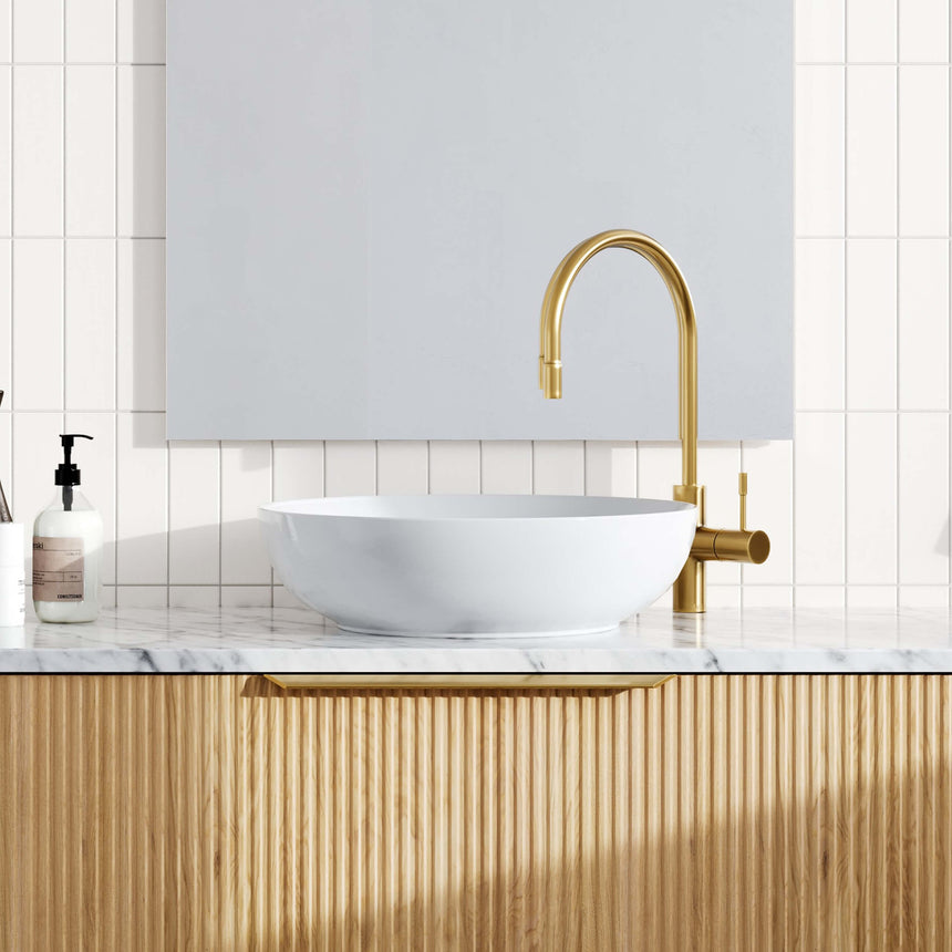 Chase Basin 400mm Gloss White Bathroom Basin Timberline