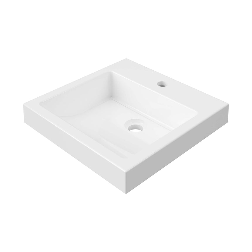 Cove Basin 1TH 460mm Gloss White Bathroom Basin Timberline