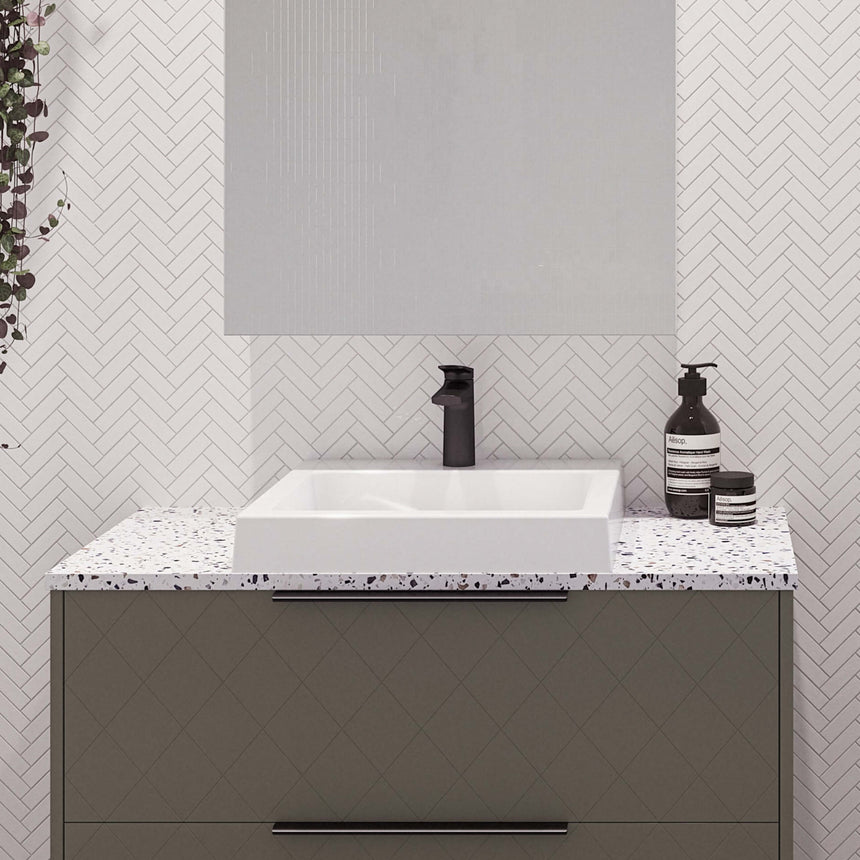 Cove Basin 1TH 460mm Gloss White Bathroom Basin Timberline