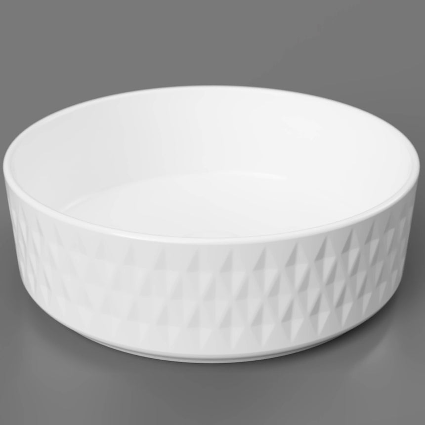 Diamond Basin 360mm Gloss White Bathroom Basin Timberline