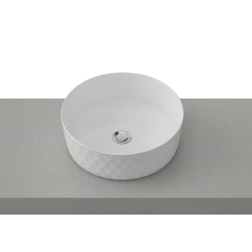 Diamond Basin 360mm Matt White Bathroom Basin Timberline