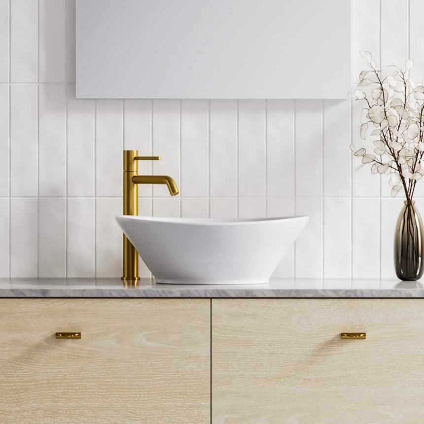 Elite Basin 415mm Gloss White Bathroom Basin Timberline