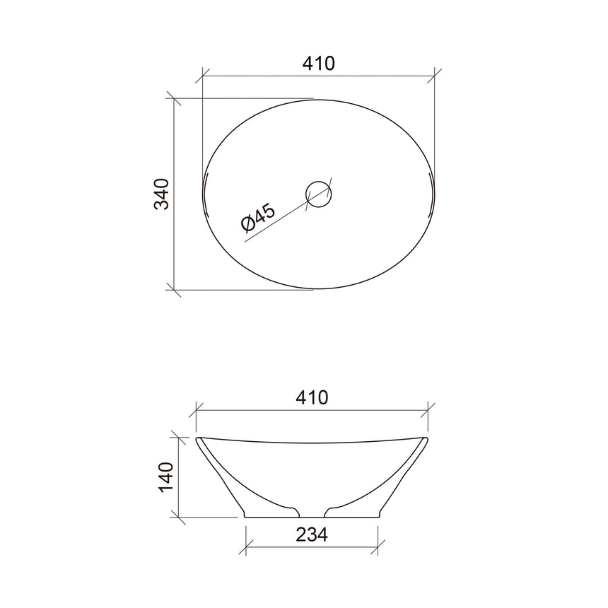 Elite Basin 415mm Gloss White Bathroom Basin Timberline