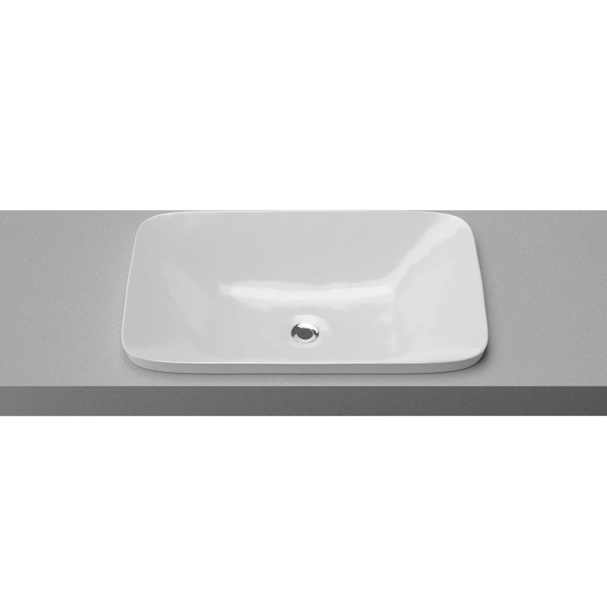 George Basin 600mm Gloss White Bathroom Basin Timberline