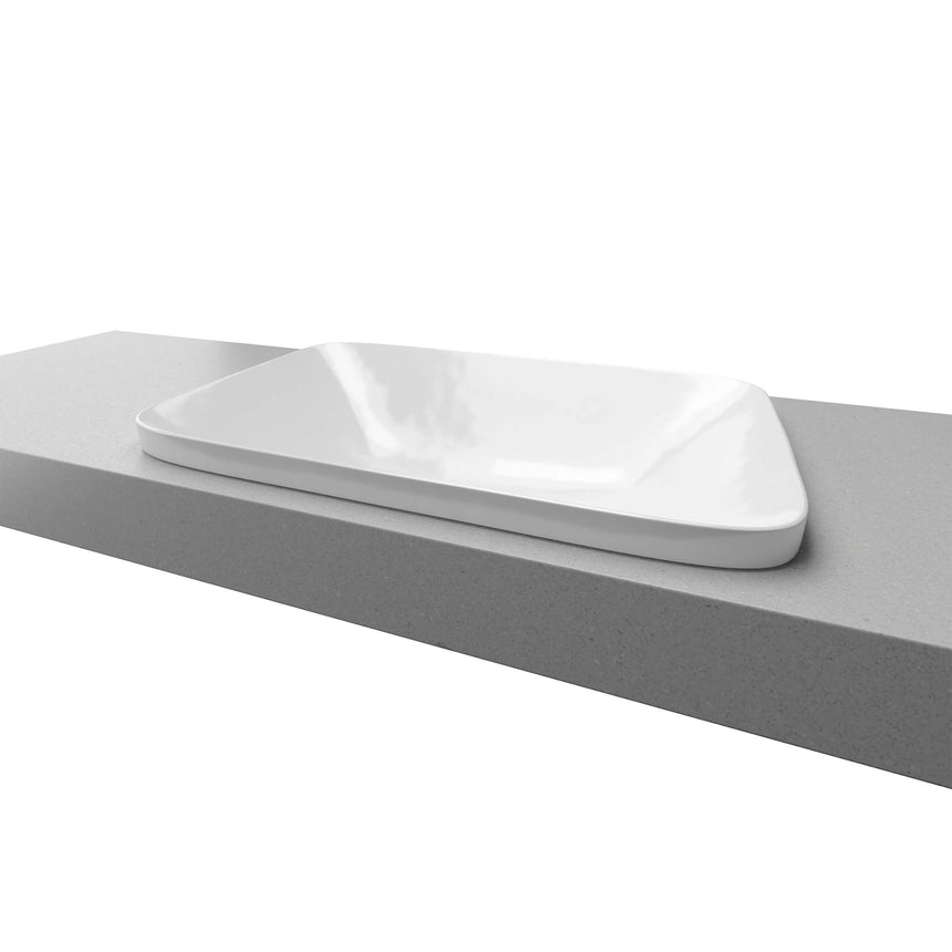 George Basin 600mm Gloss White Bathroom Basin Timberline