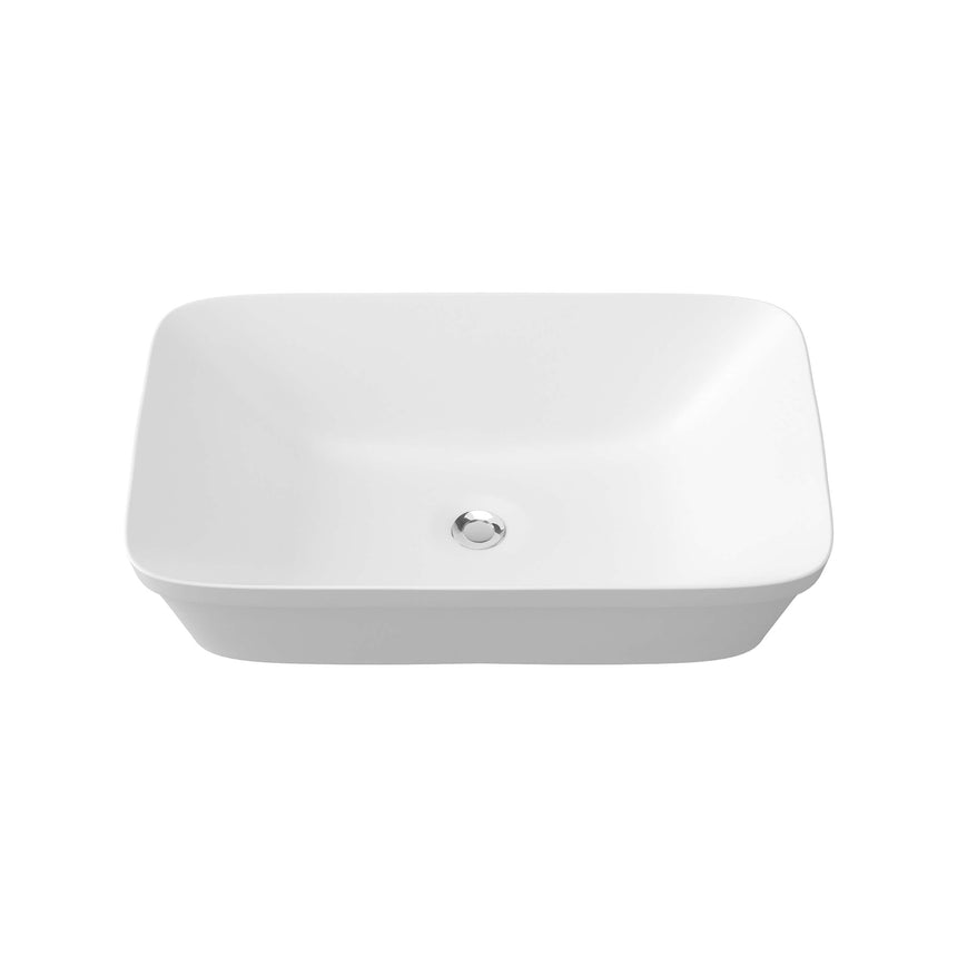 George Basin 600mm Matt White Bathroom Basin Timberline Default Title
