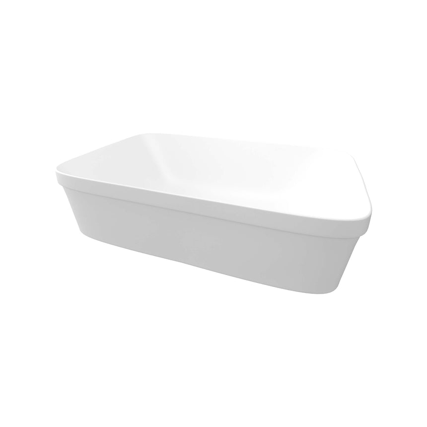 George Basin 600mm Matt White Bathroom Basin Timberline