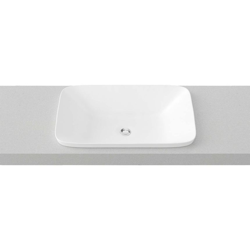 George Basin 600mm Matt White Bathroom Basin Timberline
