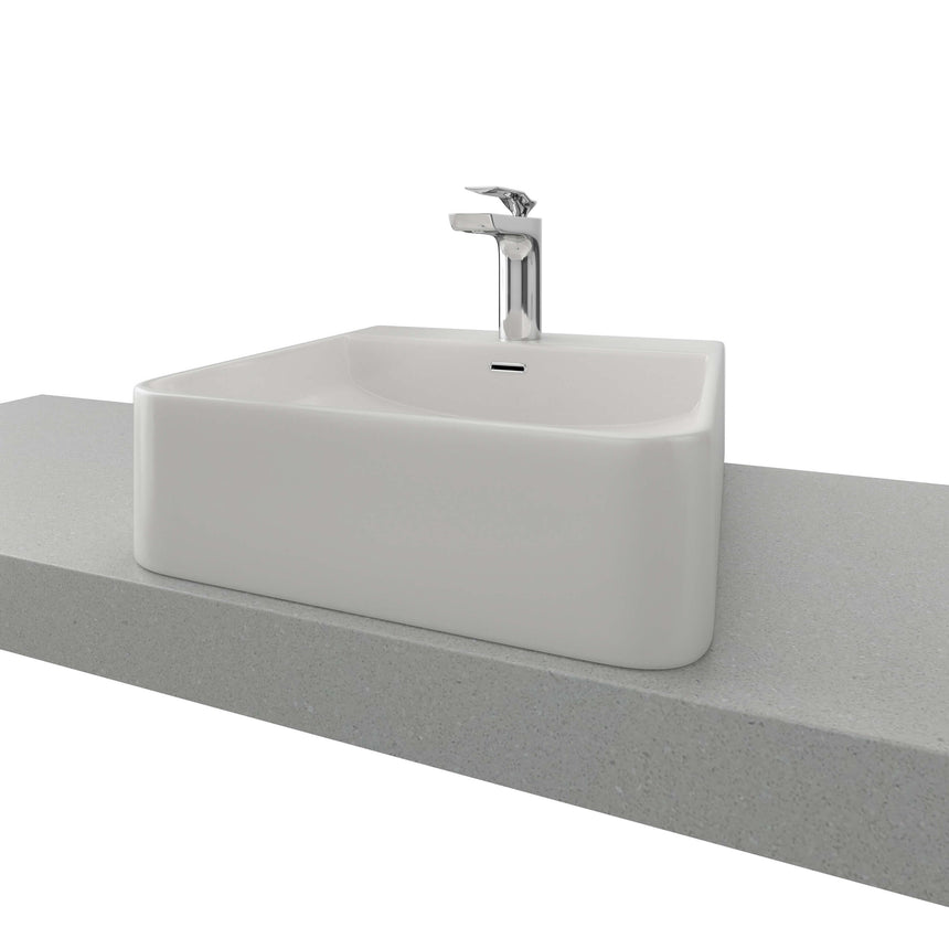 Iconic Basin 420mm Gloss White Bathroom Basin Timberline