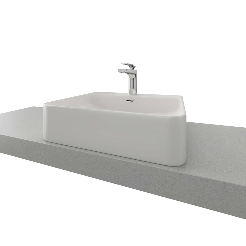 Iconic Basin 500mm Gloss White Bathroom Basin Timberline