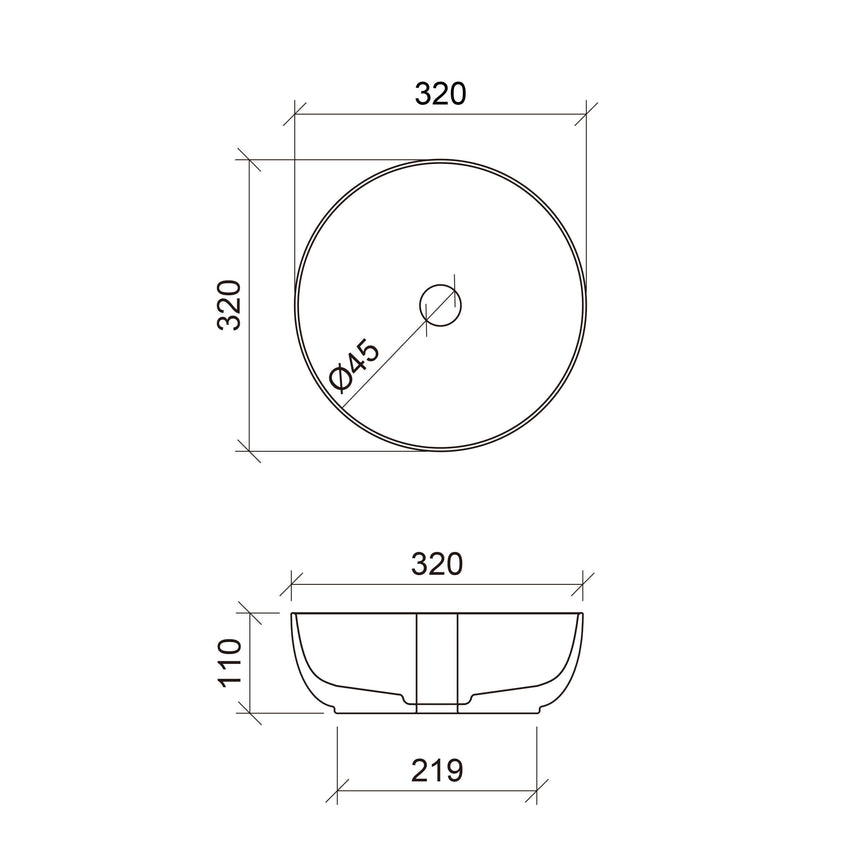Jessie Basin 320mm Gloss White Bathroom Basin Timberline
