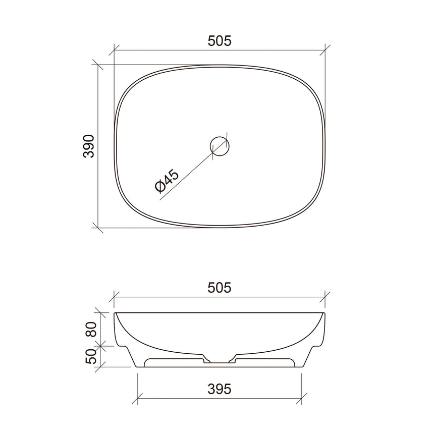 Lorenzo Basin 500mm Matt White Bathroom Basin Timberline