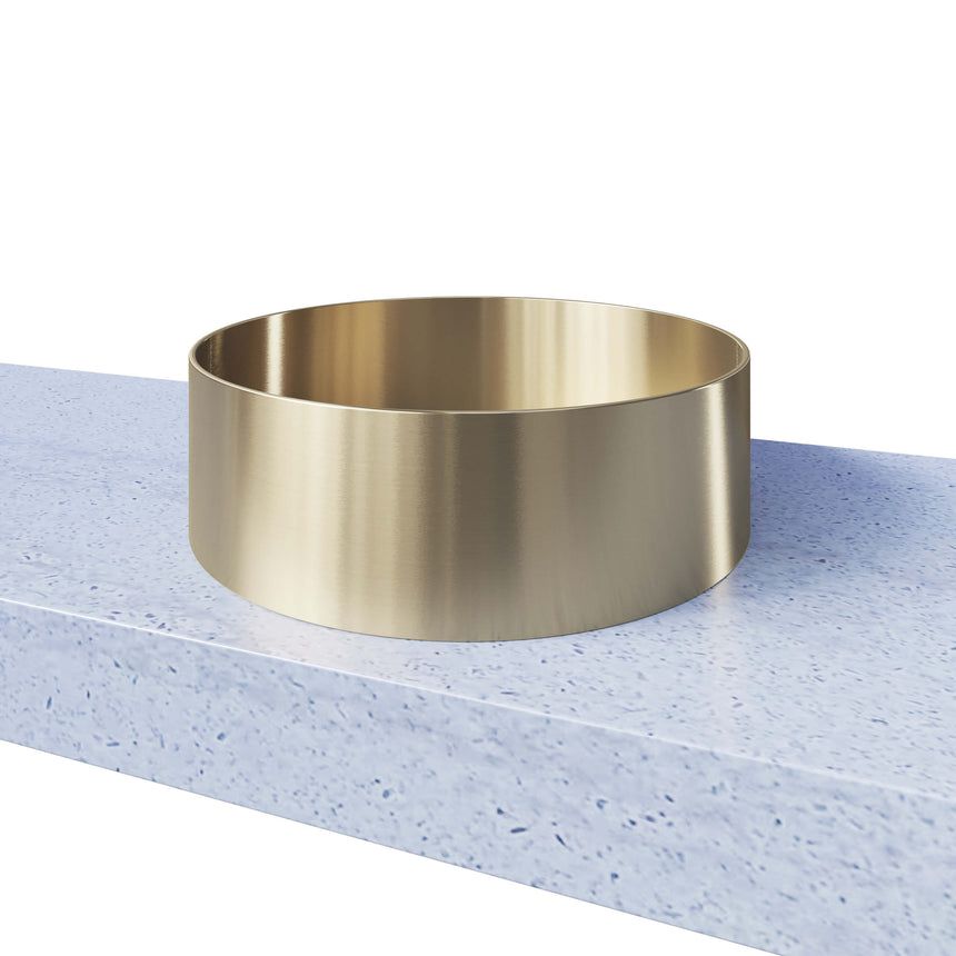 Luxe Basin 360mm Brushed Gold Bathroom Basin Timberline