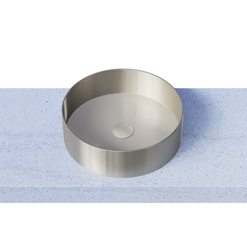 Luxe Basin 360mm Brushed Nickel Bathroom Basin Timberline