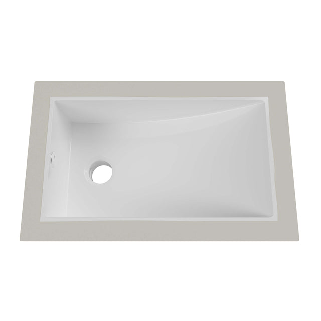 Mini Rectangle Undermount Basin 430mm Gloss White Bathroom Basin Timberline Default Title