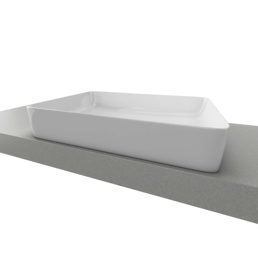 Quill Basin 600mm Gloss White Bathroom Basin Timberline