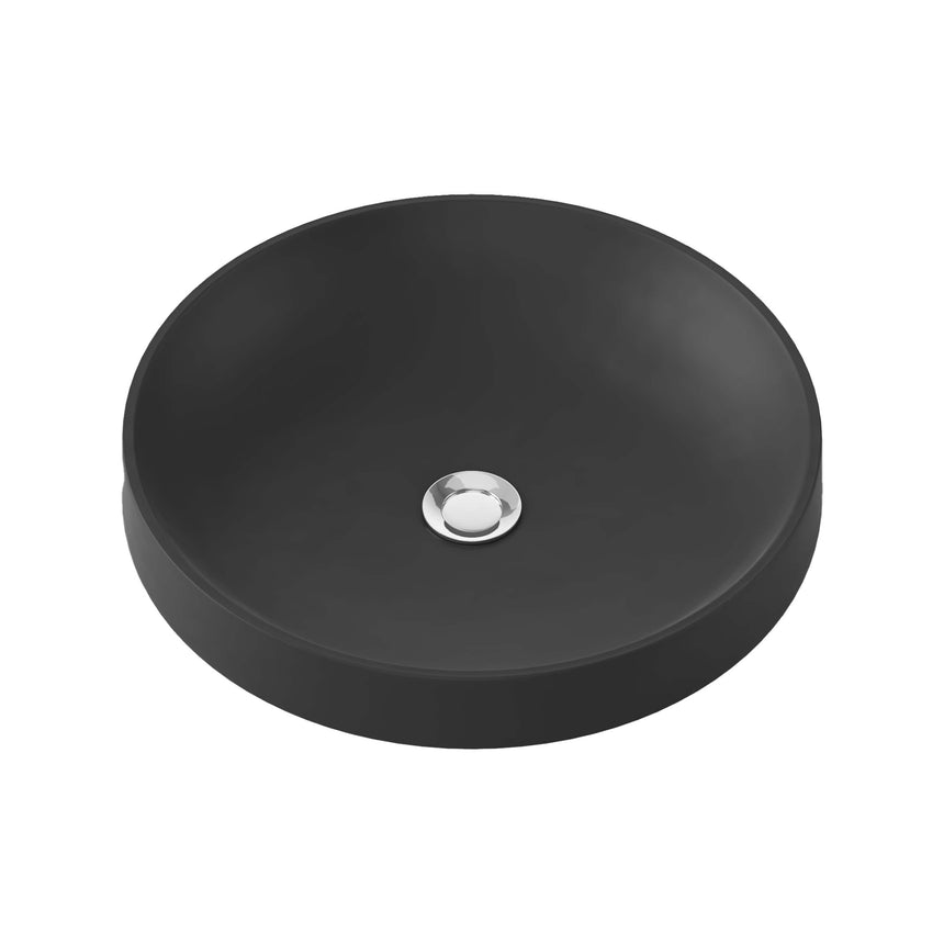 Radius Basin 400mm Matt Black Bathroom Basin Timberline Default Title