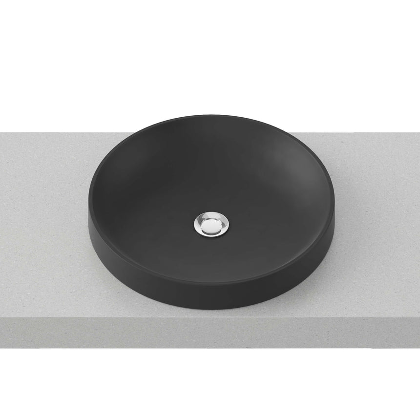 Radius Basin 400mm Matt Black Bathroom Basin Timberline