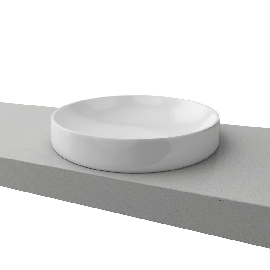 Radius Basin 400mm Gloss White Bathroom Basin Timberline