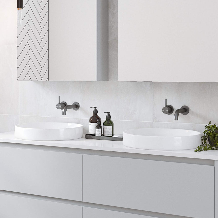 Radius Basin 400mm Gloss White Bathroom Basin Timberline