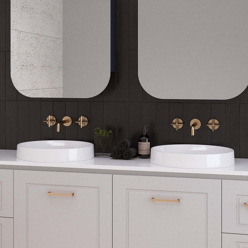 Radius Basin 400mm Gloss White Bathroom Basin Timberline