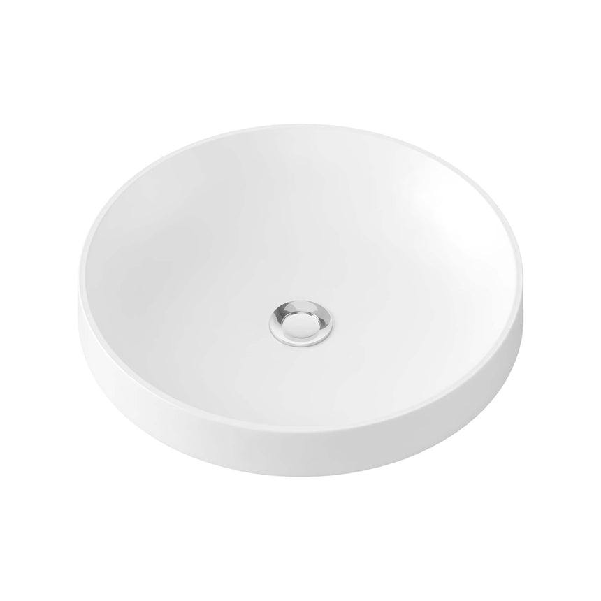 Radius Basin 400mm Matt White Bathroom Basin Timberline Default Title